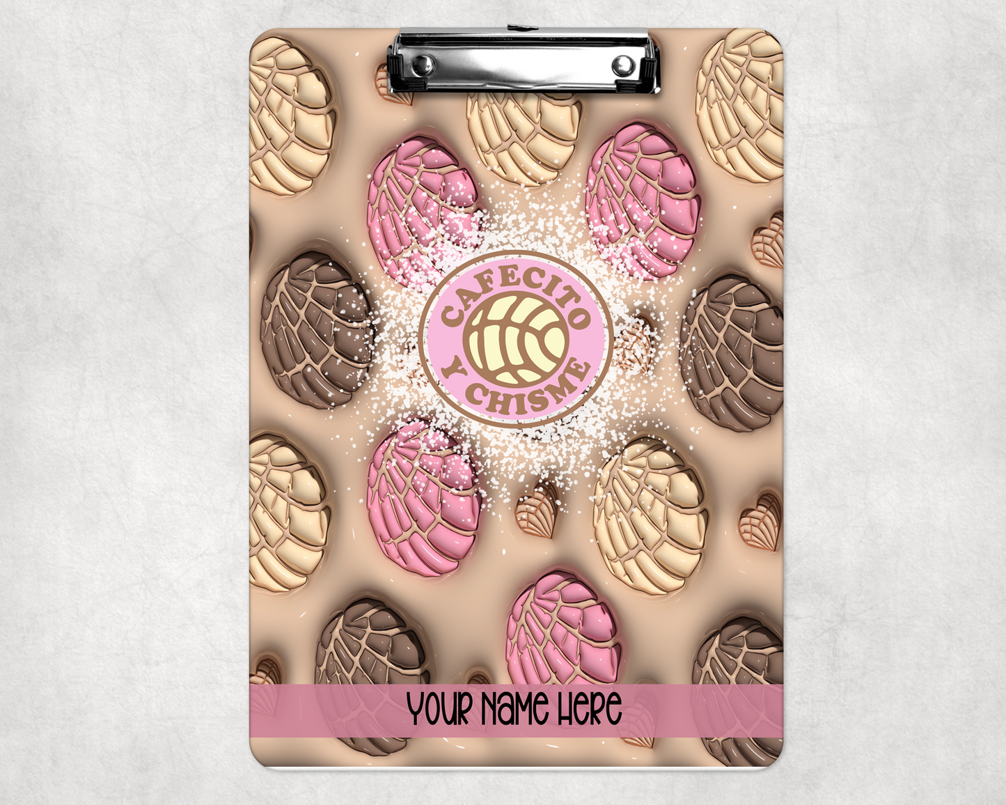 Conchas Cafe Y Chisme 3D Clipboard