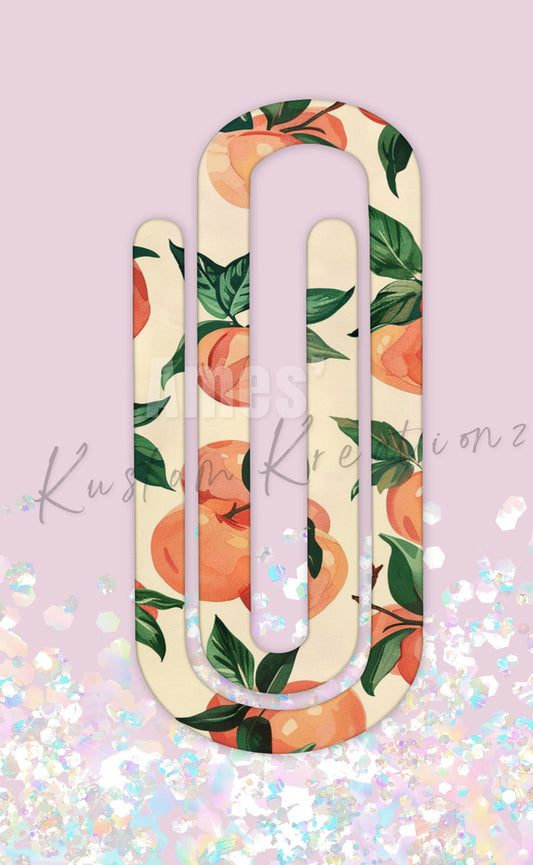 Peach Blossom Acrylic Jumbo Paperclip Bookmark